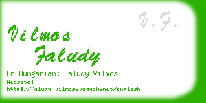 vilmos faludy business card